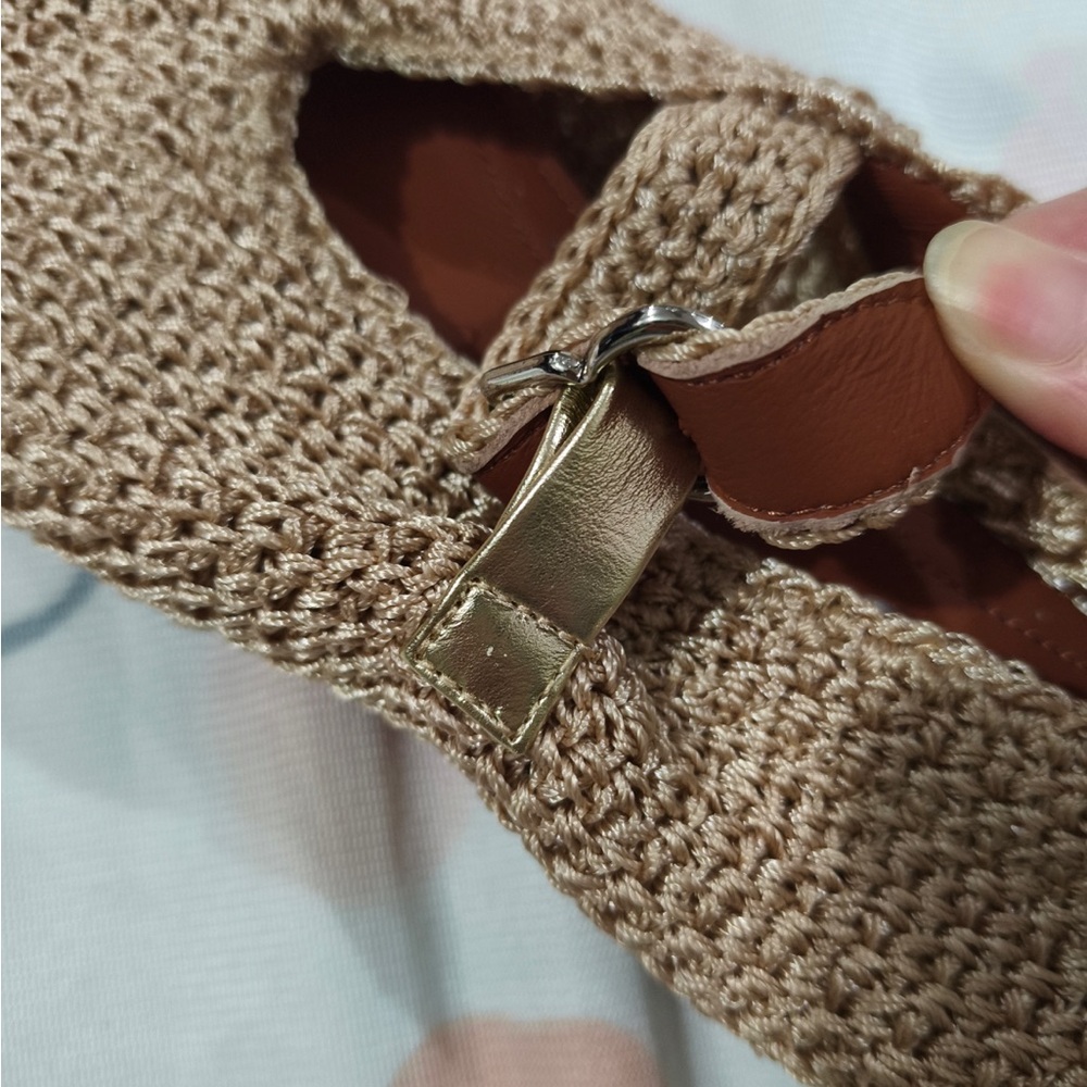 Alaïa Beige Crochet Mary Jane Flats - Picture 6 of 10